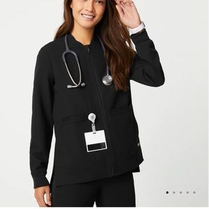 Women’s Figs Bellery Scrub Jacket Black XS